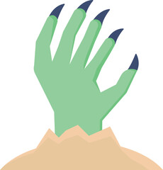 halloween hand and zombie