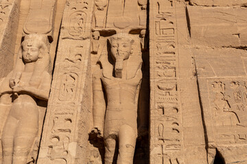 Nefertari's Temple at Abu Simbel, Aswan, Egypt. Africa. 