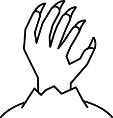 halloween hand and zombie