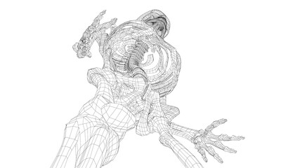 Fototapeta na wymiar Human skeleton. 3d illustration