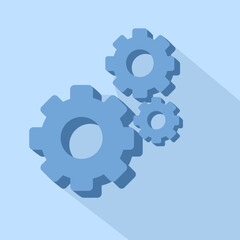 Metal gears and gears vector. Customer support icon. Technical support engineering concept. Gear icon flat design. Mechanism wheel logo. Gear concept template. Arrangement.