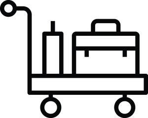 hotel service  delivery cart and packing