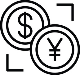 hotel service  coins and dollar