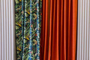 Sale, shop of curtains for the interior of the house