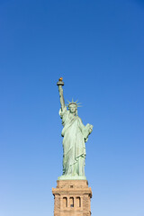 Fototapeta na wymiar Statue of Liberty, blue sky