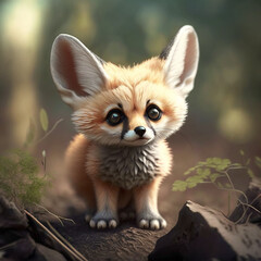 Obraz premium red fox cub