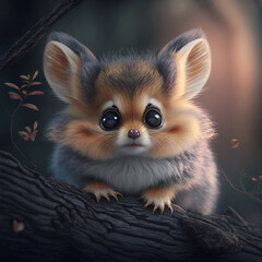 Obraz premium Cute animal baby art