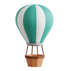 3d hot air balloon icon