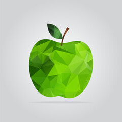 Polygonal abstract geometric low poly food eating menu restaurant fruit vegetables bevarages drink sweet hamburger fast food dessert coffee tea wine triangle pattern