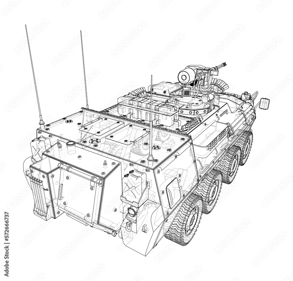 Wall mural Armored personnel carrier