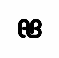 ab ba a b initial letter logo isolated on white background