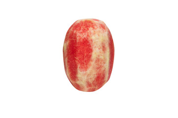 Fototapeta premium Whole fresh peeled watermelon red vertical. The most popular summer fruits around the world. When eaten, it makes it refreshing, which people like to eat after meals. isolated on cutout PNG.