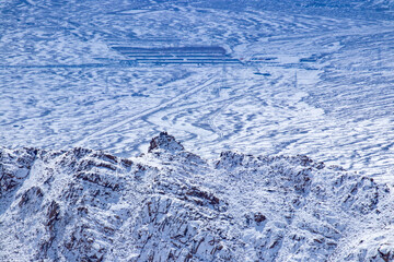 snow covered mountains