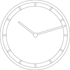 Clock icon drawing vector EPS 10