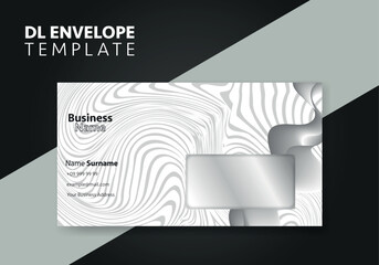 The envelope DL size template. International standard size. Envelope template design. Envelope mock up. Vector illustration