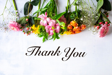 Thank you_花束白背景