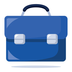 Business Briefcase In Flat Style