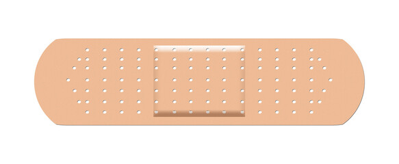 An adhesive bandage on a transparent layer can be copied and pasted anywhere a bandage is needed in a project.