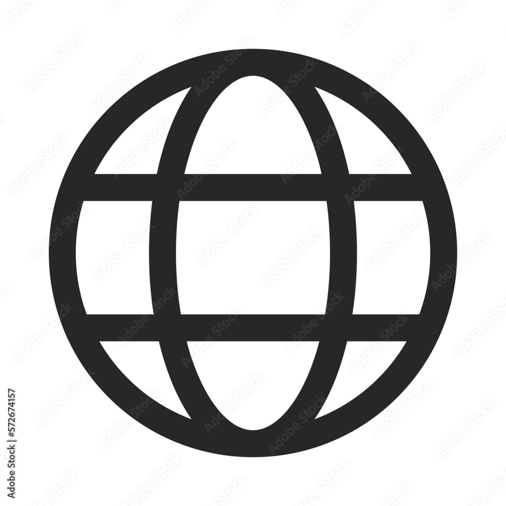 Fototapete Internet symbol Go to web Icon. www icon Web click icon. Globe and arrow symbol.