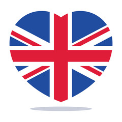 Obraz premium Heart Shape British Flag