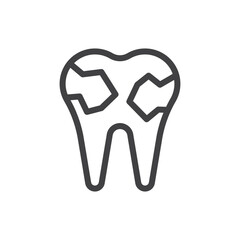 Fototapeta premium Plaque Tooth Icon - Tartar Tooth Icon