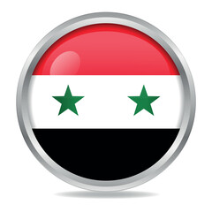 Syria Flag Gradient Button Circle