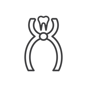 Dental Forceps Icon - Tooth Pulling Tool Icon