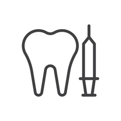 Teeth Syringe Icon - Tooth Injection Icon