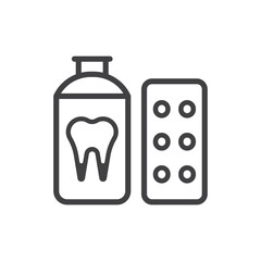Tooth Pills Icon - Dental Pharmacy Icon