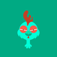 Fototapeta premium Ilustración de Gallo, gallo sospechando, gallo dibujo, gallo 
