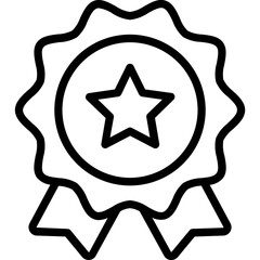 Achievement Half Glyph Vector Icon which can easily modified

