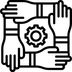 Collaboration Half Glyph Vector Icon which can easily modified

