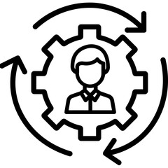 Account Change Half Glyph Vector Icon which can easily modified

