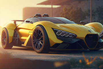 Fototapeta premium sport car wallpaper Ai Generative