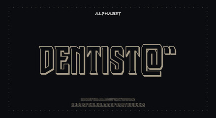Abstract Fashion Best font alphabet. Minimal modern urban fonts for logo, brand, fashion, Heading etc. Typography typeface uppercase lowercase and number. vector illustration full Premium look