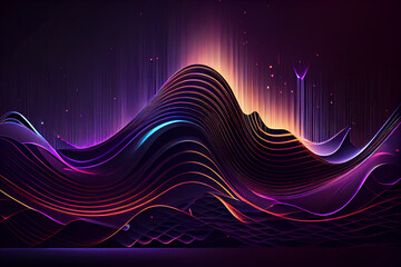 Digital wave wallpaper with generative ai technology
