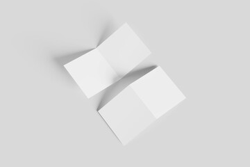 Square Bifold Brochure Mockup