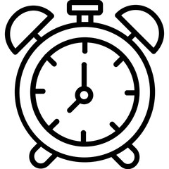 Alarm Clock Half Glyph Vector Icon which can easily modified 

