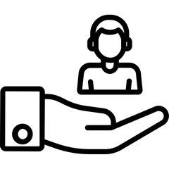 Business Employee Half Glyph Vector Icon which can easily modified 

