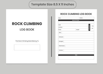 Rock Climbing Log Book and KDP Interior