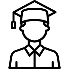Degree Holder Half Glyph Vector Icon which can easily modified

