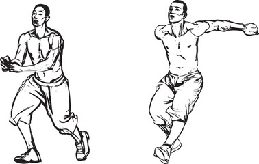 illustration of a body builder