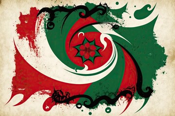 The Spirit of Bangladesh: A Gorgeous Flag-Inspired Flowing Design