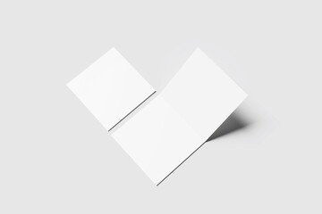 Square Bifold Brochure Mockup