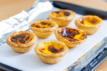 Egg tart or portuguese egg tart