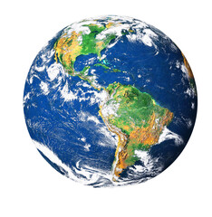 earth globe on white - obrazy, fototapety, plakaty