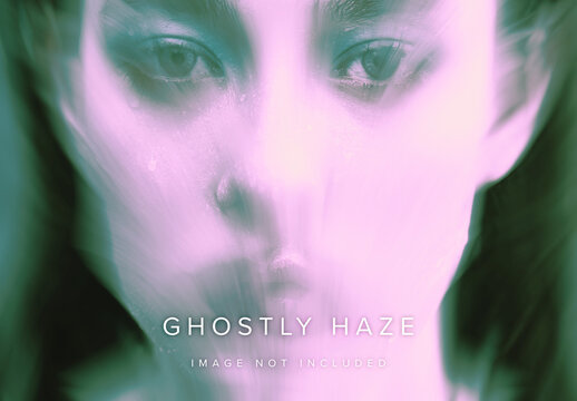 Ghostly Haze Photo Effect Mockup 
