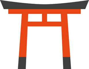 シンプルな鳥居のイラスト
