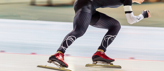 close-up legs man speed skater athlete © sports photos