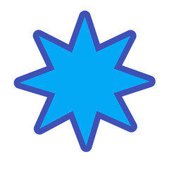 Geometric brutalist star